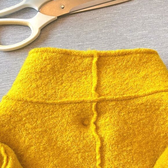 ZARA TRAFALUC EUC outerwear collection Open Front wool coat in Yellow Size S - Picture 8 of 10